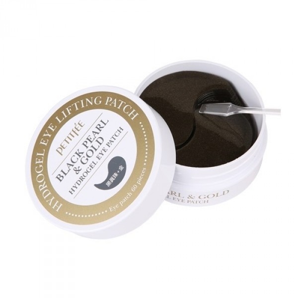 Патчи Petitfee black pearl & gold hydrogel eye patch