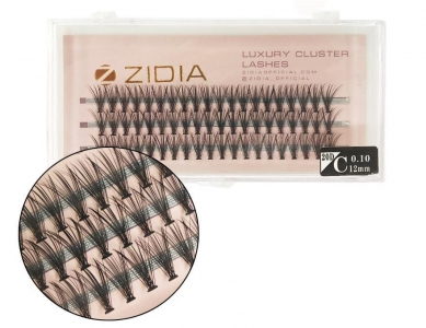 ZIDIA Cluster lashes Ресницы-пучки 20D C 0,10 (3 ленты, размер 12 мм)